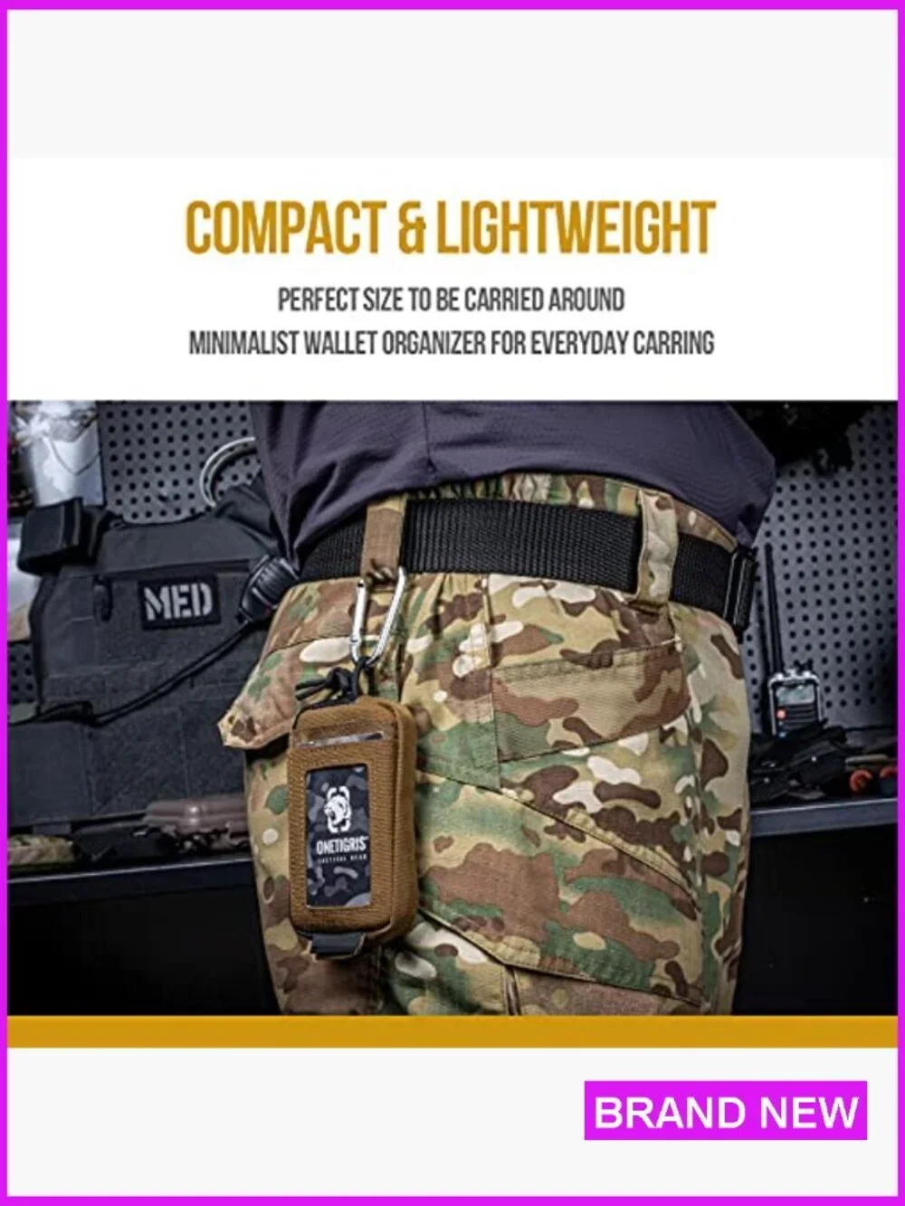 Tactical Zipper Wallet Minimalist Nylon Coin Purse Card Holder Secure Compact